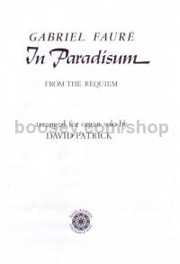 In Paradisum (requiem) Organ      