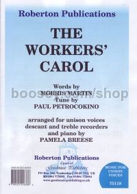 The Workers' Carol for unison choir