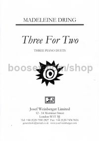 Three For Two Piano Duets 