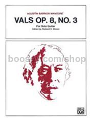 Vals Op. 8, No. 3 For Solo Guitar