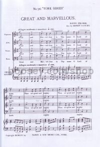 Great And Marvellous Haydn SATB