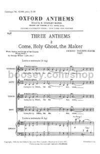 Come Holy Ghost The Maker SATB & Organ