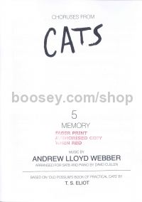 Memory from "Cats" (SATB & Piano)