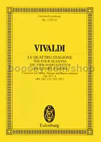 Four Seasons RV 269, 315, 293 & 297 (Violin & Orchestra) (Study Score)