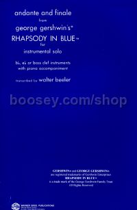 Rhapsody In Blue Bb,Eb Or Bass Clef Inst 