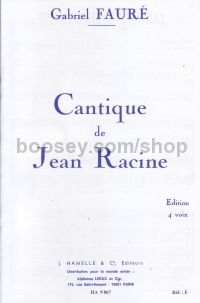 Cantique de Jean Racine (SATB female voices - chorus part)
