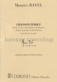 Chanson épique - baritone & piano