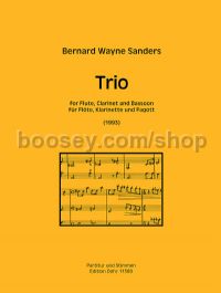 Trio - flute, clarinet & bassoon (score & parts)