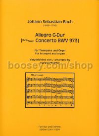 Allegro in G major from Concerto BWV 973 - trumpet & organ