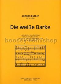 Die weiße Barke - soprano, baritone, mixed choir & string quartet (set of parts)