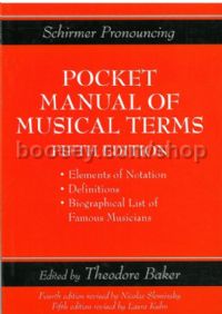 Pocket Manual Musical Terms 5th Edition