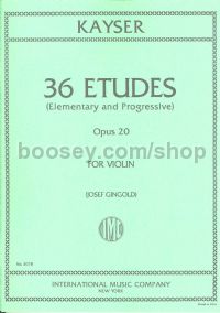 36 Studies Op. 20 Solo Violin