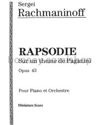 Rhapsody on a Theme of Paganini Op. 43 (pocket score)