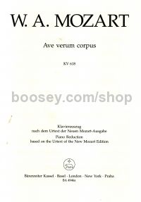 Ave Verum K618 Vocal Score