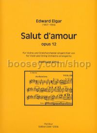 Salut d'amour op. 12 - violin & string orchestra (full score)