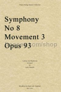 Symphony No.8 Op 93 (string quartet parts)