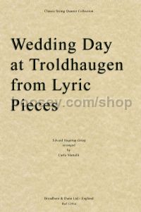 Wedding Day At Troldhaugen Str Quartet Parts