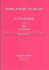 12 Fantasias Flute Solo (With Facsimile)