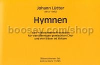 Hymnen - 4-part mixed choir & four wind instruments ad lib. (set of parts)