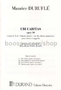 4 Motets sur des thèmes grégoriens, No. 1: Ubi caritas, op. 10/1 (SATB)