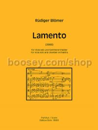 Lamento - viola & chamber orchestra (full score)