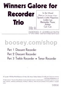 Winners Galore Recorder Trio 2 lawrance Complete