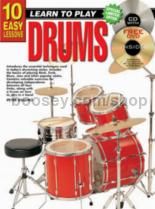 10 Easy Lessons Drums (Book & CD & Free DVD)