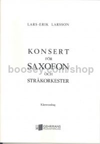 Concerto for Saxophone - Piano reduction