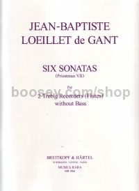 Sonatas (6) Treb Recorders/flute 