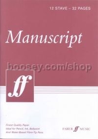 White Manuscript Book - 12 Staves 32 Pages