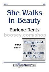 She Walks in Beauty (TTBB & piano)