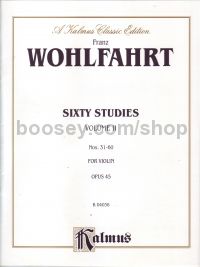 Wohlfahrt 60 Studies Op. 45 vol.2 violin 