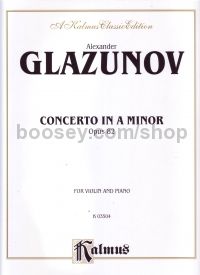 Concerto amin Op. 82 violin & Pf 