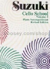 Suzuki Cello School vol.5 Piano Accompaniments Revised