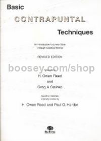 Basic Contrapuntal Techniques (Book & CD) 