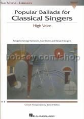 Popular Ballads For Classical Singers High