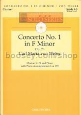 Concerto Op. 73 No.1 Fmin Cl/Piano CD Solo series