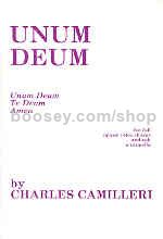 UNUM DEUM/TE DEUM/AMEN Vocal Score 