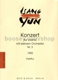 Concerto For Vn & Cham Orch No3 1992