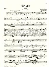 Clarinet Sonata, Op.120 arr. for Viola & Piano