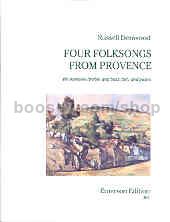 Four Folksongs from Provence for baritone horn & piano (bass/treble clef)