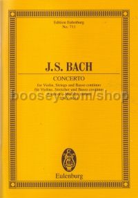 Concerto for Violin in A Minor, BWV 1041 (Violin & Orchestra) (Study Score)