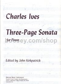 Three Page Sonata Piano