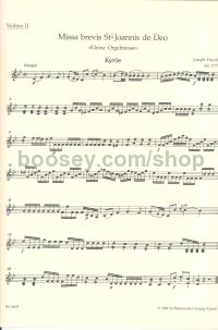Missa Brevis St Joannis de Deo (Little Organ Mass) Violin 2