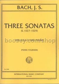 3 Sonatas (1027-1029) Cello/piano