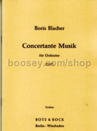 Concertante Music (1937) (Pocket or Study Score)