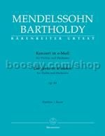 Concerto in E minor for Violin and Orchestra Op. 64 (Score: Urtext Edition)