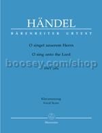 O Sing unto the Lord HVW 249a (Vocal Score: Urtext Edition)vocal score 