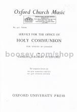 Service for the Office of Holy Communion (unison/organ)