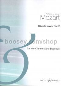 Divertimento No2 K229/2 for 2 Clarinets & Bassoon Score & Parts